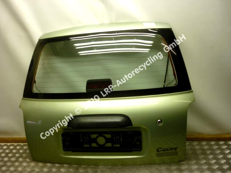 Daihatsu Cuore BJ 1999 original Heckklappe mit Scheibe hellgrünmet